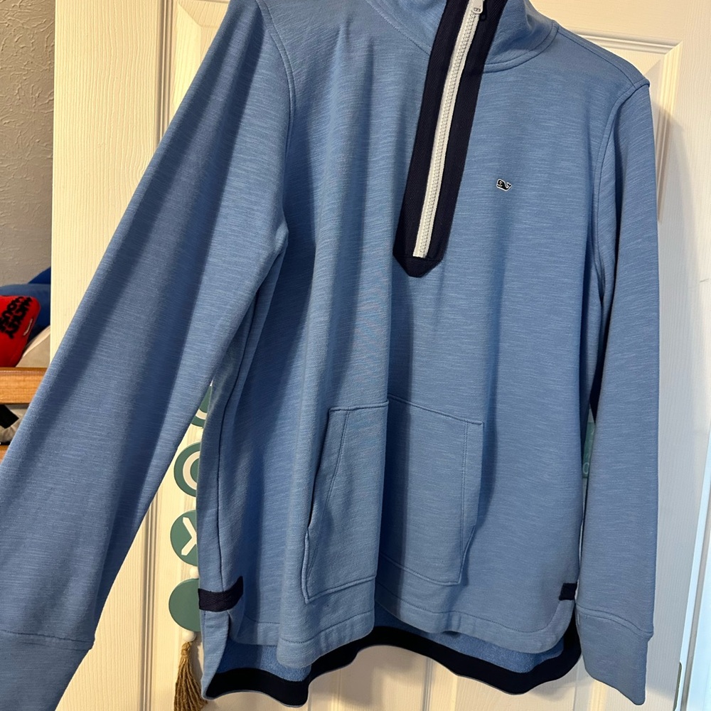 Women’s Vineyard Vines Blue Quarter-Zip Sweater
